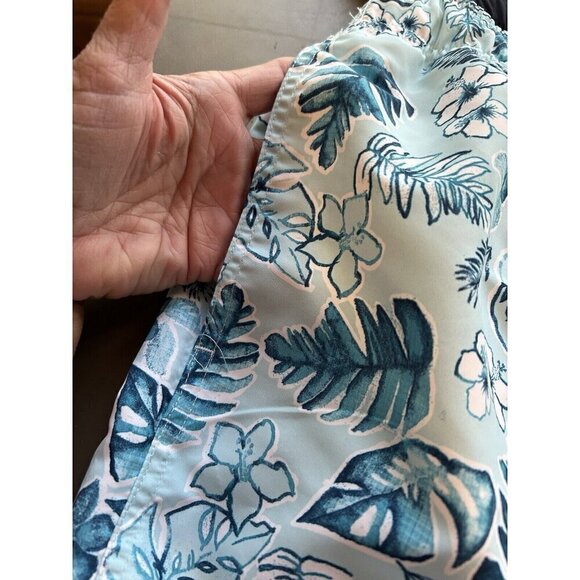 Men's Nautica swim Shorts trunks Tropical leaf print Shades Blue Size XL - Picture 8 of 8